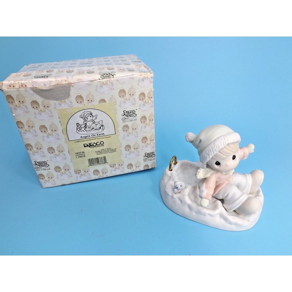 Precious Moments [snow] Angels On Earth Snow Bird Model No. 183776‎ 1996 W/ box